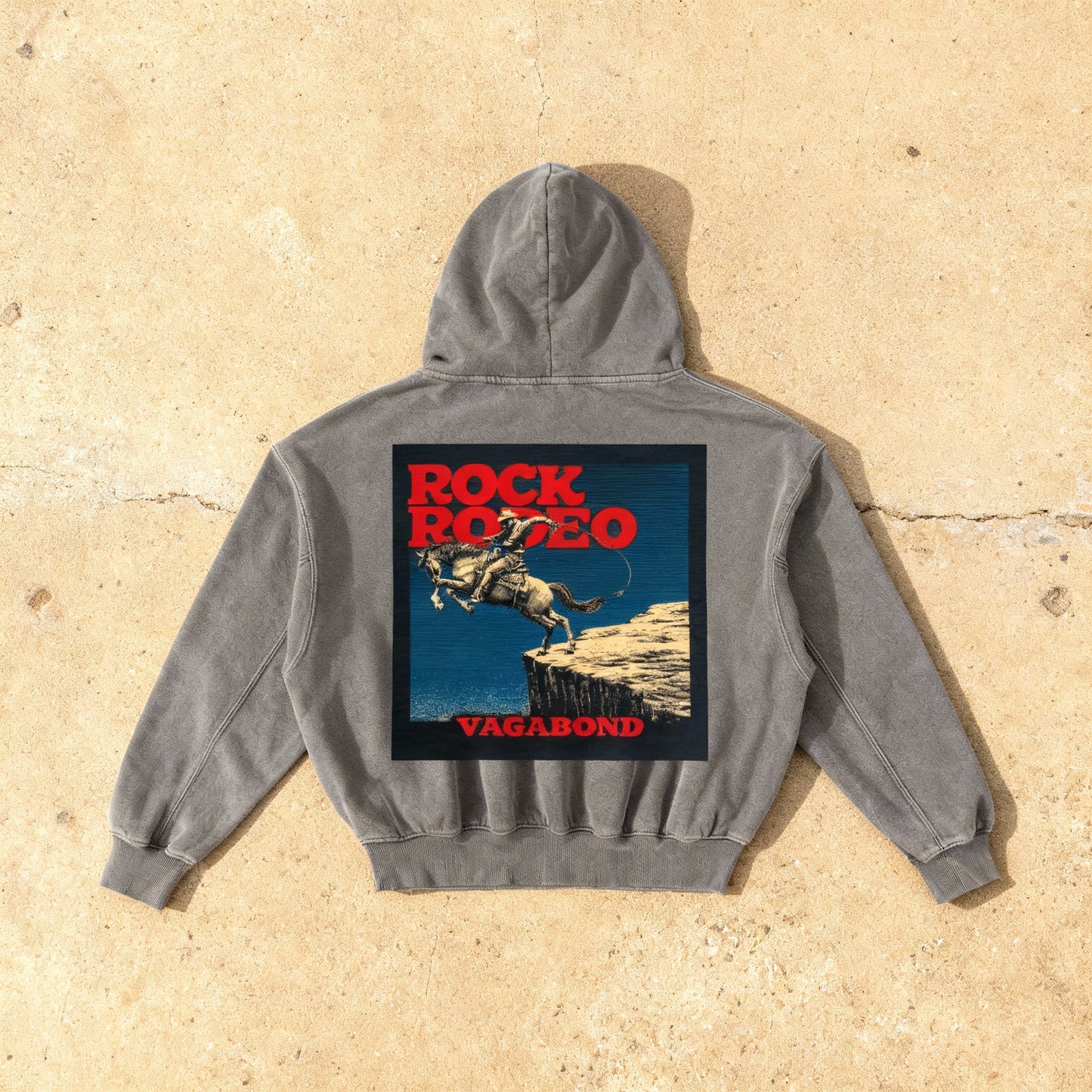 Rock Rodeo - Frayed & Enzyme Washed Hoodie