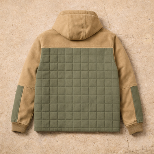 Sagebrush – Two-Tone Quilted Hooded Jacket