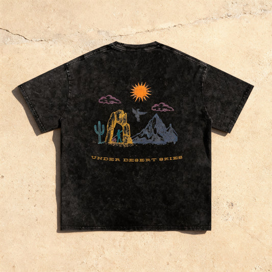 Under Desert Skies - Snow Washed Oversized Tee